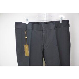 Gucci Solid Midnight Blue 100% Cotton Mens Dress Pants Sz 52 NEW